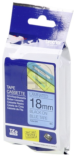 Brother labelling tape TZE-541 blue/black 18 mm