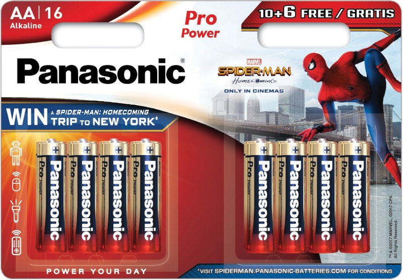Panasonic patarei LR6PPG/16B 10+6tk