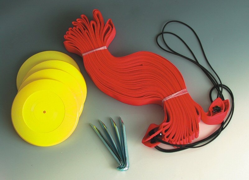 Pokorny rannavõrkpalli piirid Sport 8X16m, punane