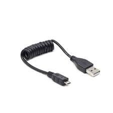Gembird micro USB cable 2.0 coiled cable black 0.6m