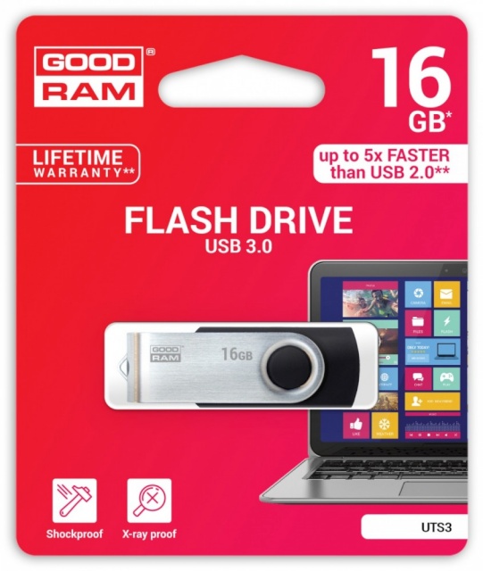 GOODRAM mälupulk UTS3 16GB USB3.0 must