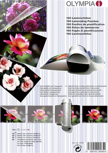 Olympia lamineerimiskile Laminating Pouch Set