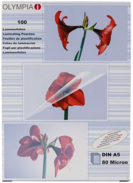 Olympia lamineerimiskile 1x100 Laminating Pouch DIN A5 80 micron 9167