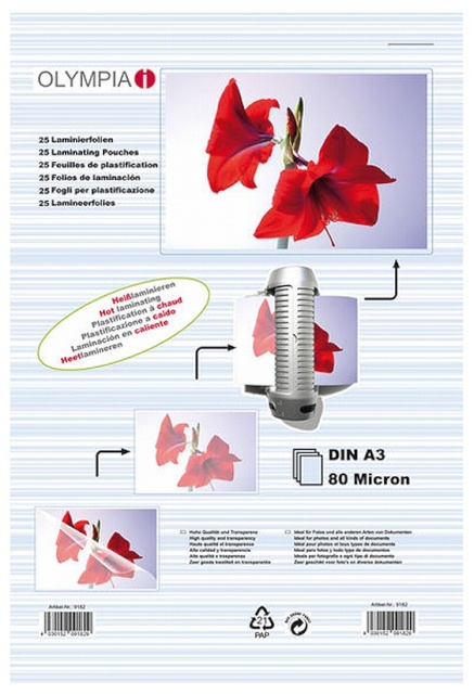 Olympia lamineerimiskile 1x25 Laminating Pouch DIN A3 80 micron
