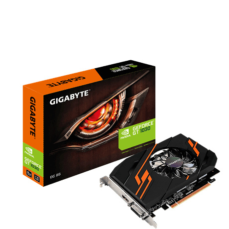 Gigabyte videokaart nVidia GeForce GT 1030 OC 2GB GDDR5, GV-N1030OC-2GI