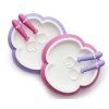 BabyBjörn komplekt Baby Plate, Spoon & Fork, 2tk roosa/lilla