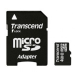 Transcend mälukaart microSDHC 4GB Class 10 + adapter
