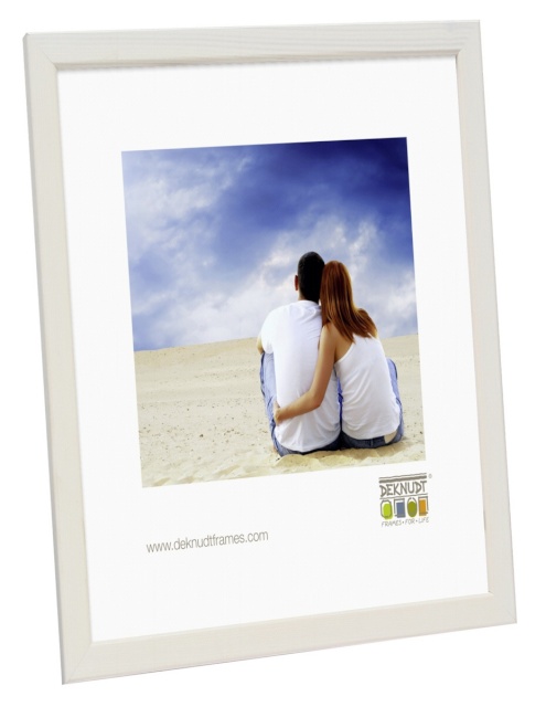 Deknudt pildiraam S41JL1 DIN A4 21x29,7 valge, narrow wooden frame