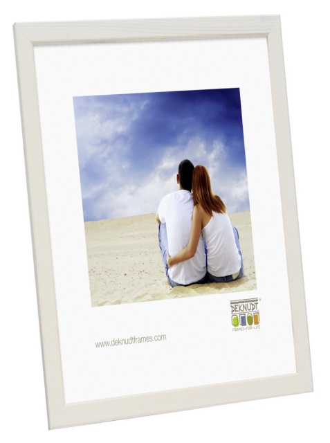 Deknudt pildiraam S41JL1 DIN A3 29,7x42 valge, narrow wooden frame
