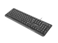 Natec klaviatuur Keyboard TROUT Slim, USB, US layout, must