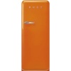 Smeg külmik FAB28ROR6 50-ndate stiil, 153cm, 244/26 l, 35dB, mehaaniline juhtimine, oranž