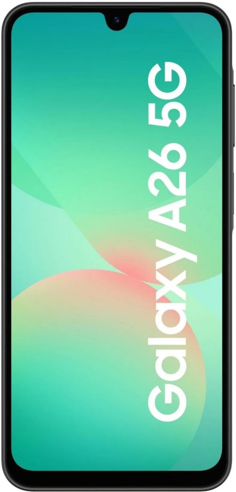 Samsung mobiiltelefon Galaxy A26 (A266) (must) Dual SIM 6.7“ Super AMOLED 1080x2340/2.4GHz&2.4GHz/256GB/8GB RAM/Android 15/WiFi,BT,5G