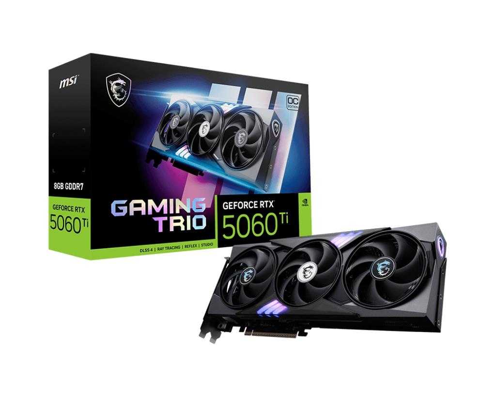 MSI videokaart nVidia GeForce RTX 5060 Ti 8GB GDDR7 128bit pci Express X16 5.0 acTive rtx5060Ti8ggamtriooc