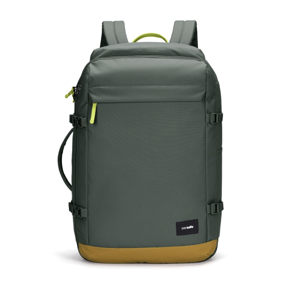 Pacsafe kott GO Carry-on Rucksack 44L jet spruce roheline