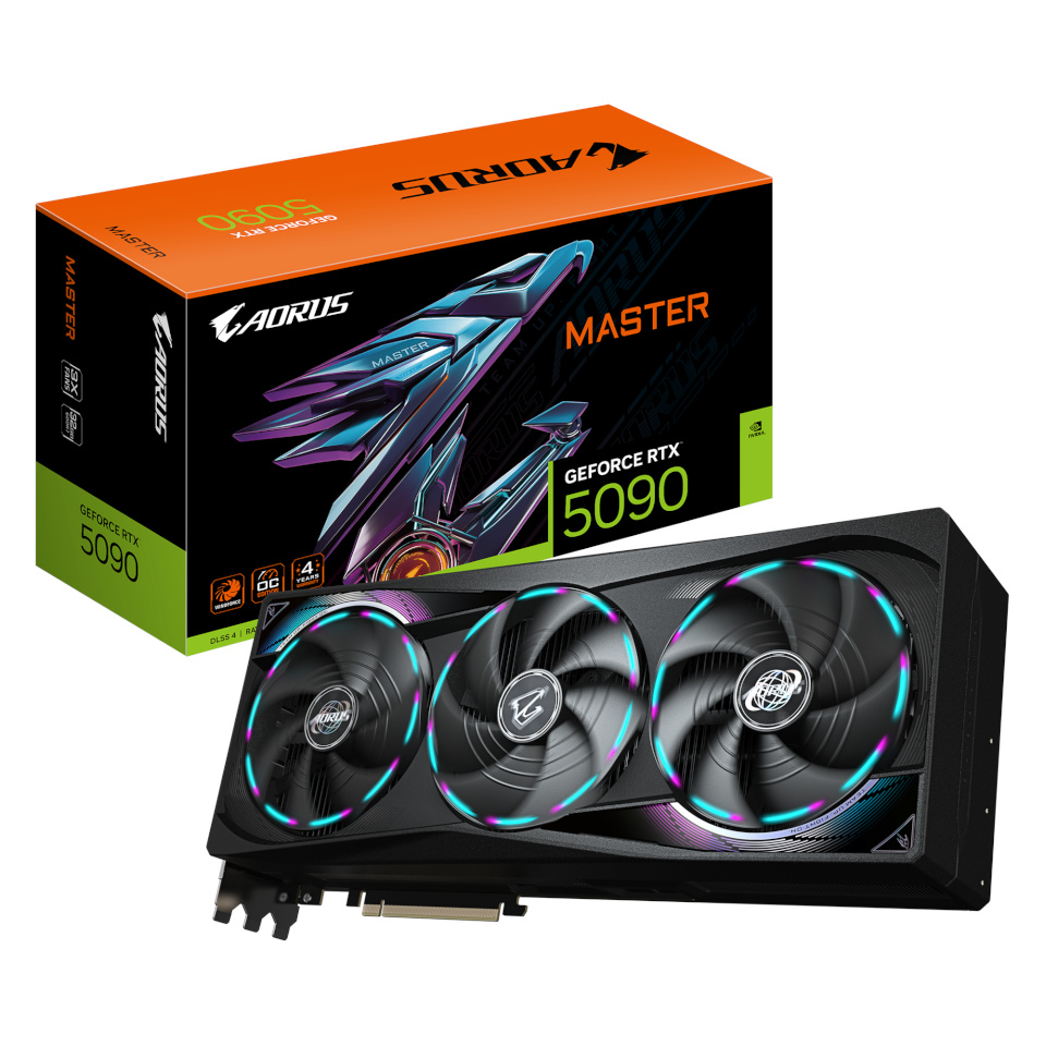 Gigabyte videokaart nVidia GeForce RTX 5090 AORUS MASTER 32GB (GV-N5090AORUS M-32GD)