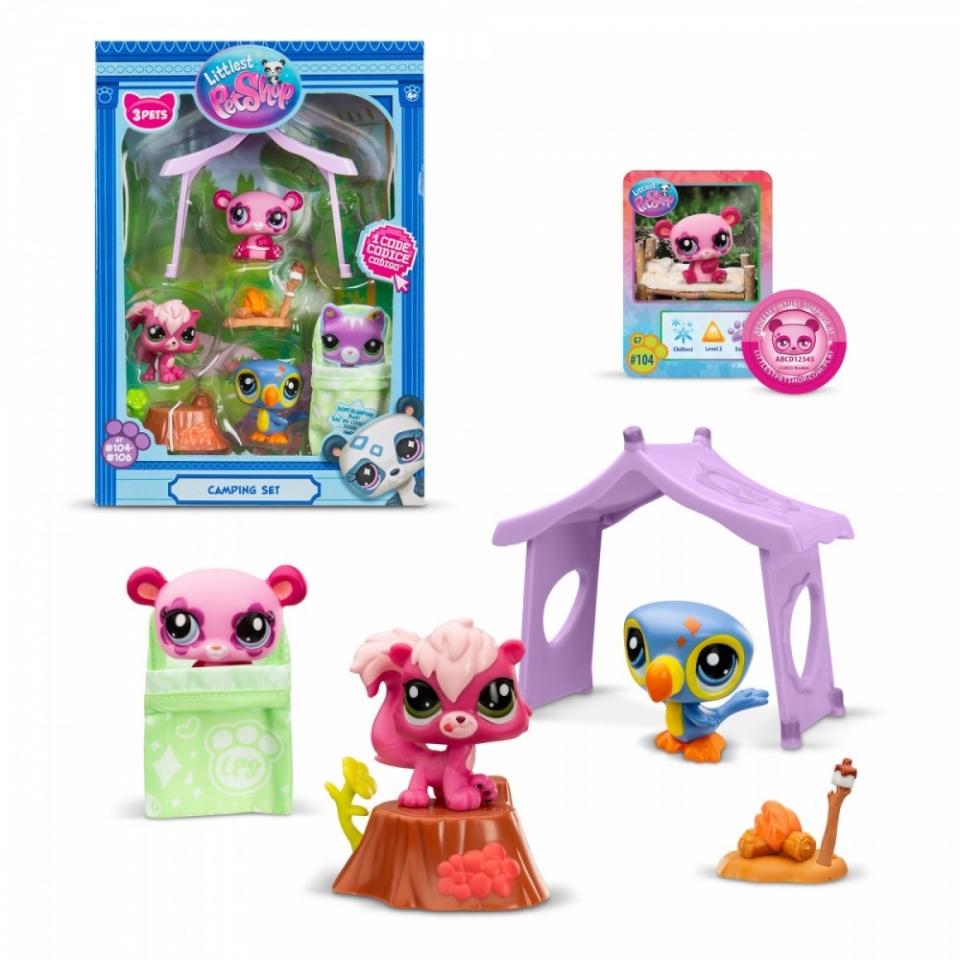 Tm Toys mängufiguur set Littlest Pet Shop Trios Tuba Camping