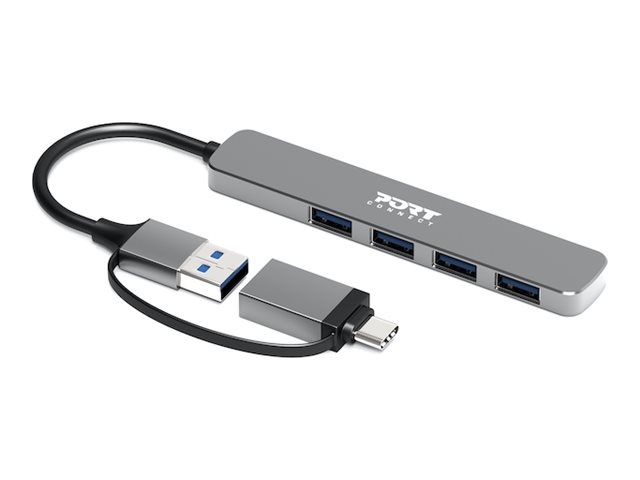 Port Connect dokkimisalus Hub USB 4 Ports 3.0 Slim Combo for BtoC |