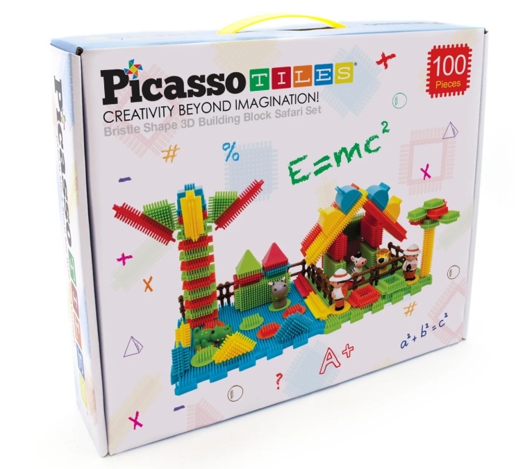 Picasso Tiles PICASSO TILES Magnetiline konstruktor Hedgehog Safari 100 osa, PTB100-SAFARI