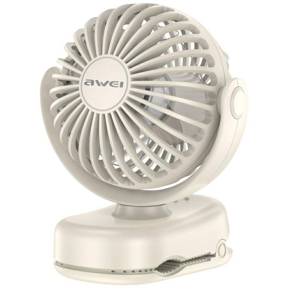 Awei ventilaator F45 Mini Desk Fan, 1200mAh, valge
