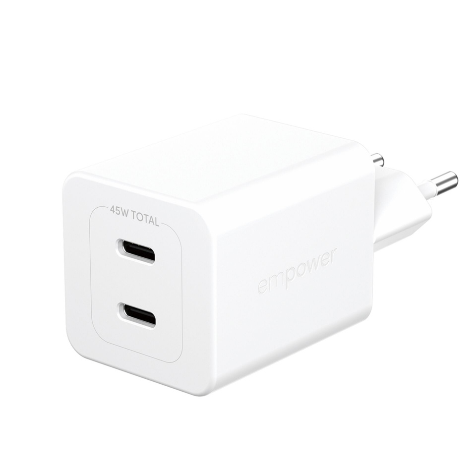 PanzerGlass laadija empower 45W Charger 2x USB-C valge