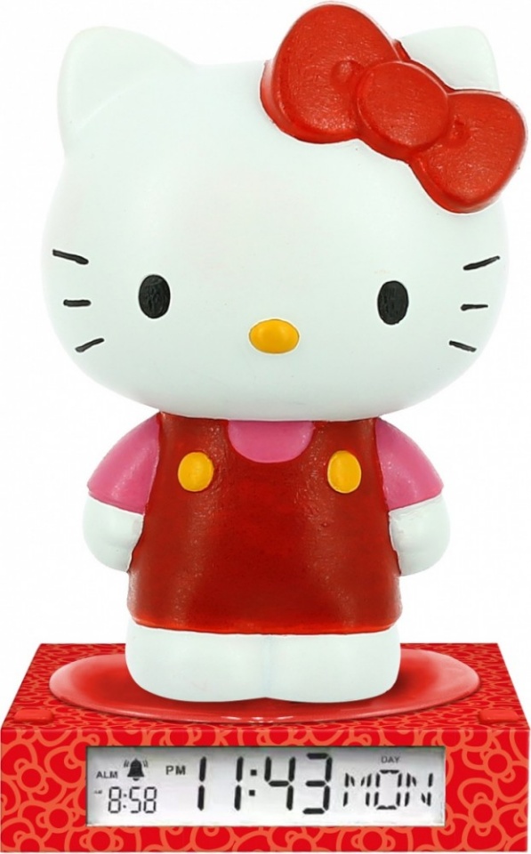 Kids Euroswan 3D valgusti with alarm Clock Hello Kitty