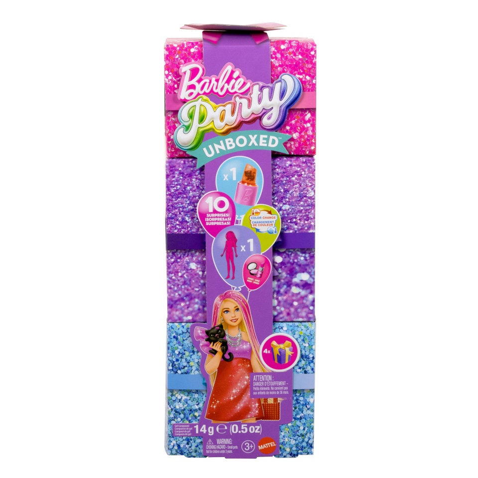 Mattel Barbie Party Unboxed Barbie Glam Party Serie - rote Puppe
