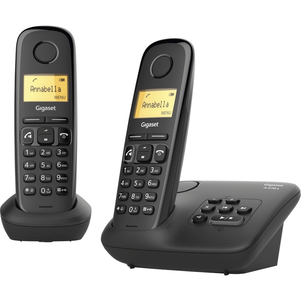 Gigaset telefon A270 A Duo must