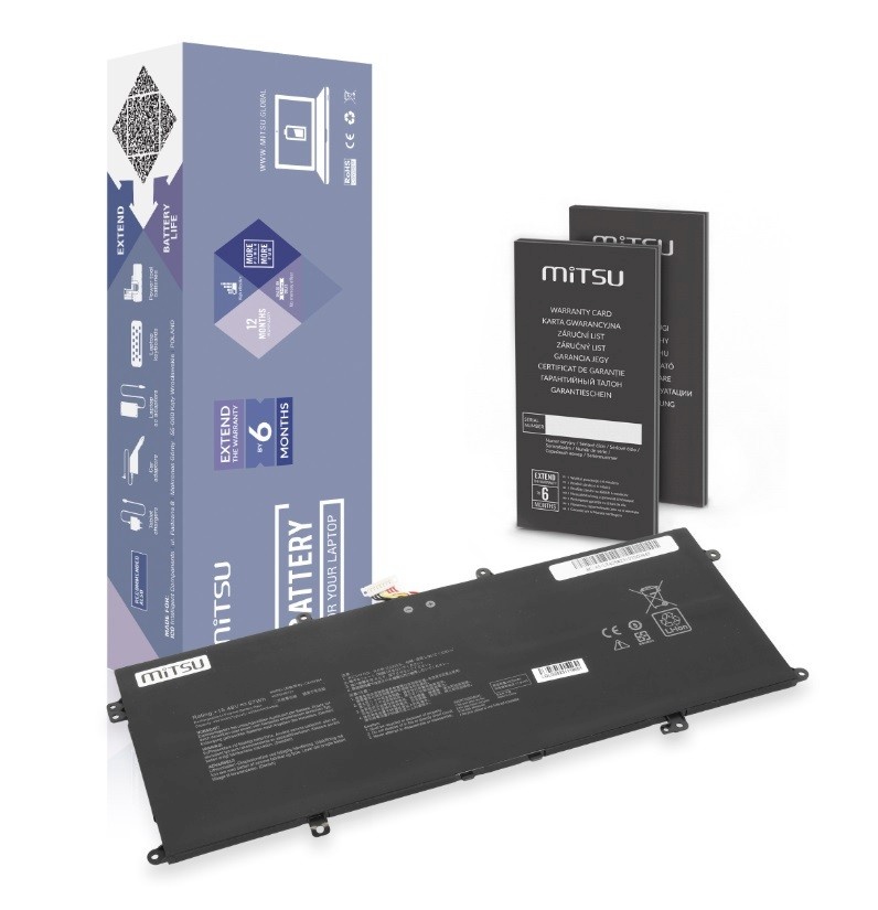 Mitsu sülearvuti aku MITSU ASUS C41N1904 UX325JA 4347mAh 15,48V