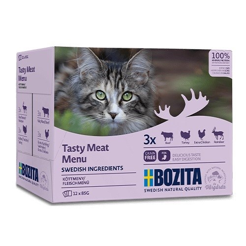 Bozita kassitoit Tasty Meat Menu, 12x85g