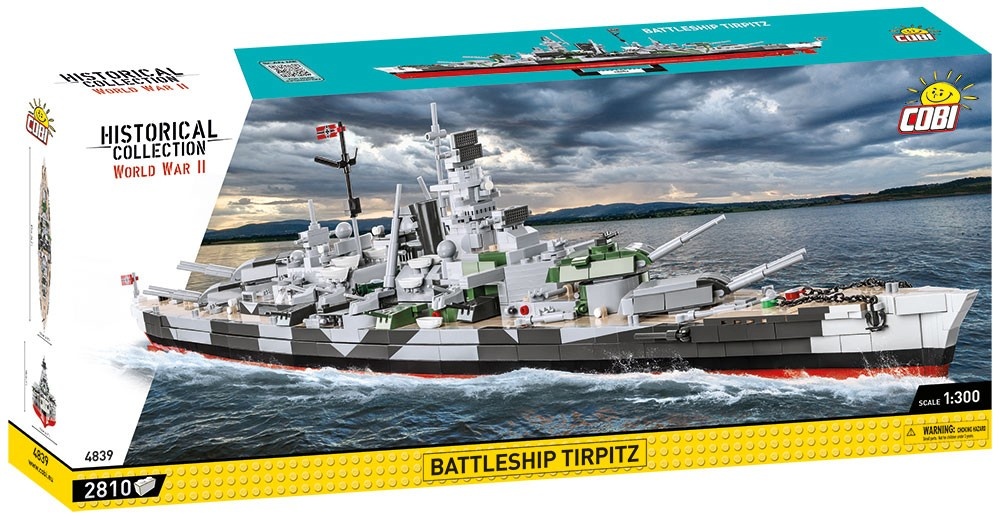 Cobi klotsid Blocks Historical Collection Battleship Tirpitz 2810 elements