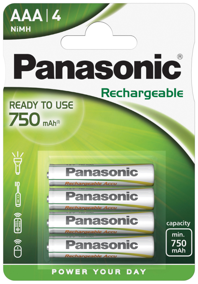 Panasonic akud 1x4 NiMH Micro AAA 750mAh