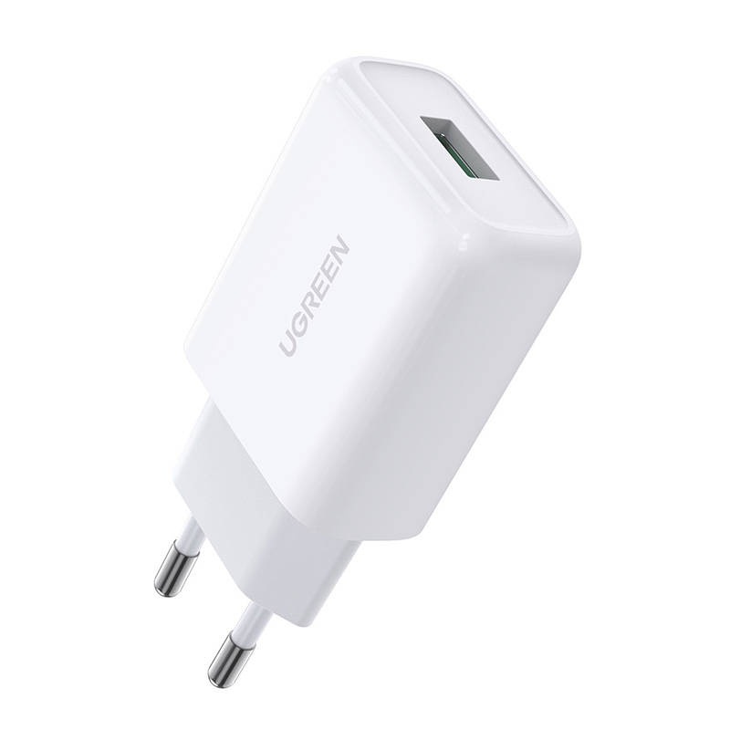 UGREEN CD122 Charger laadija, USB-A, QC3.0, 18W valge