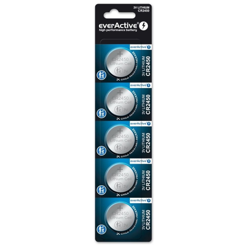everActive patarei Lithium battery mini CR2450 5tk