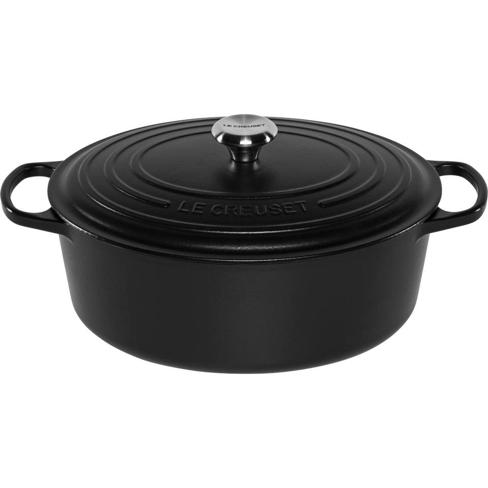 Le Creuset ahjunõu Signature Oval Roaster, 33cm, must
