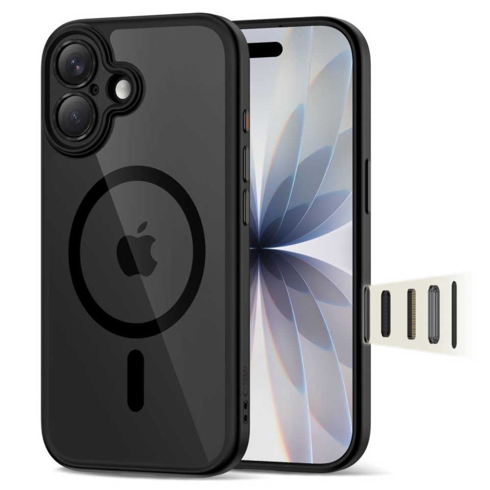 Tech-Protect MAGPEAK MagSafe CC iPhone 17 Black/CLEAR