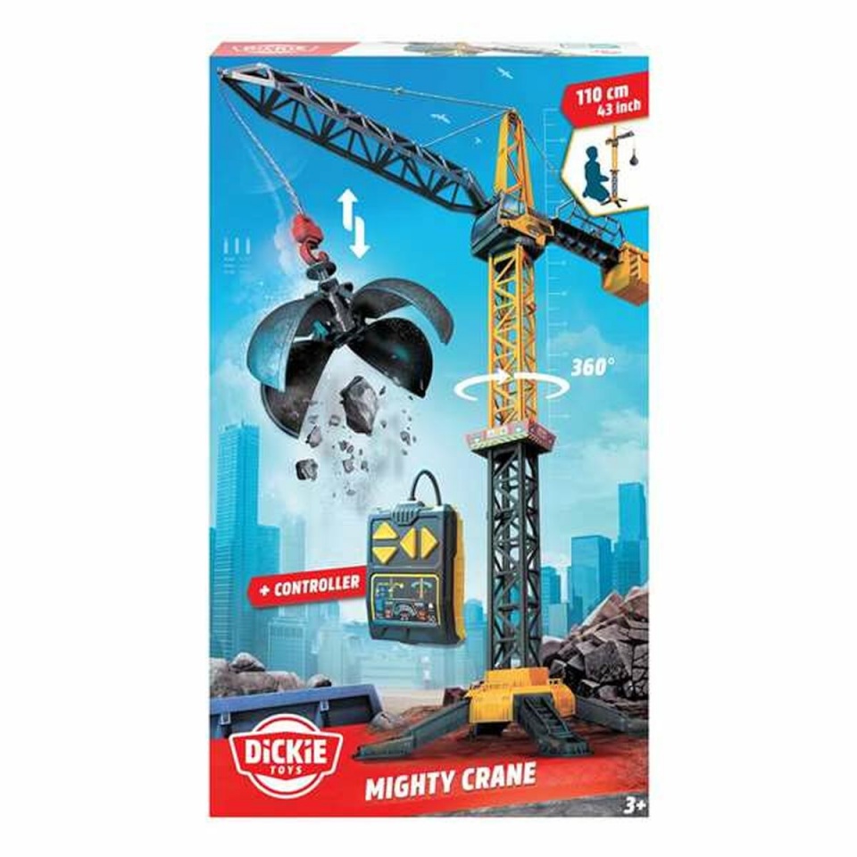 Smoby mängukraana Mighty Crane RC kollane hall