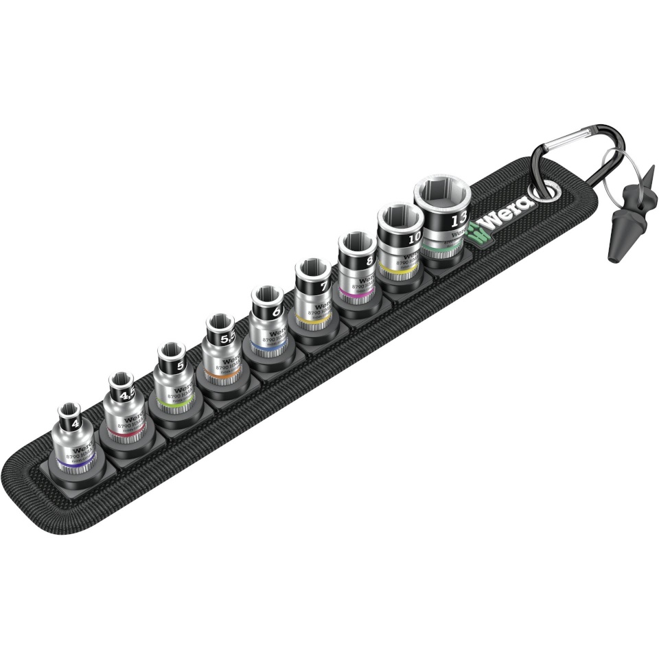 Wera tööriistakomplekt Belt A 1 Zyklop socket set with holding funtion 1/4 drive