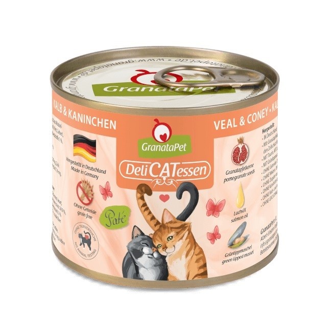 Fox4pets kassitoit GRANATAPET DeliCATessen Veal and Coney, 200g