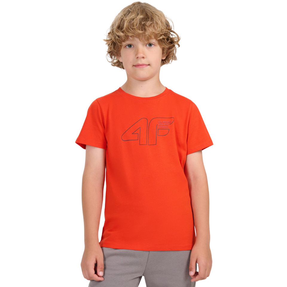 4F T-särk poistele M2417 punane 4FJWAW25TTSHM2417 62S suurus 152cm