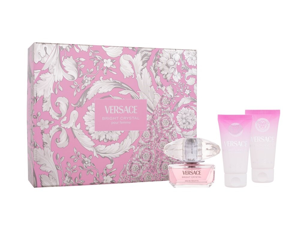 Versace komplekt Bright Crystal EDT 50ml + Body Lotion 50ml + Shower gel 50ml, naistele