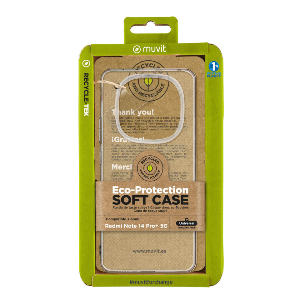 Muvit kaitsekest Xiaomi Redmi Note 14 Pro+ 5G läbipaistev