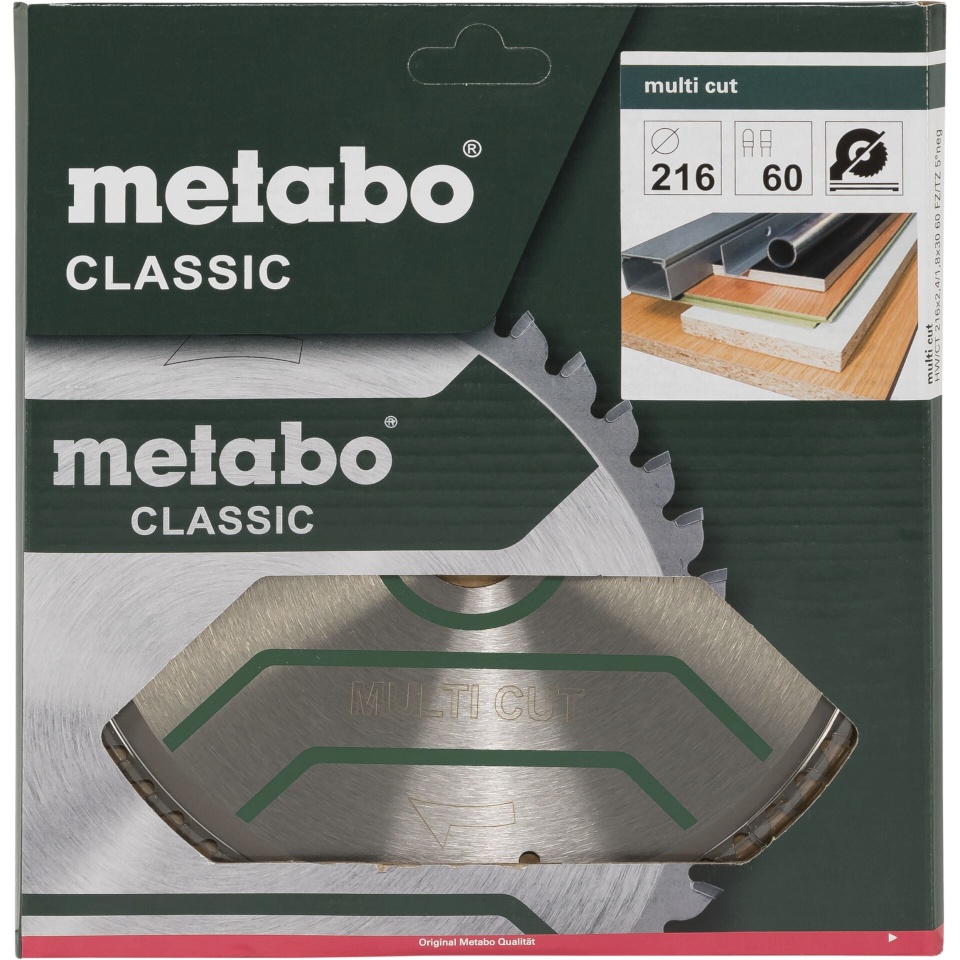 Metabo saeketas Multi Cut Classic 216x30,60 FZ/TZ -5°