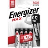 Energizer patarei BATTERIES ALKALINE MAX AAA LR03, 4tk, ECO PACKAGING