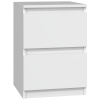 Top E Shop öökapp M2 BIEL nightstand/bedside table 2 drawers valge