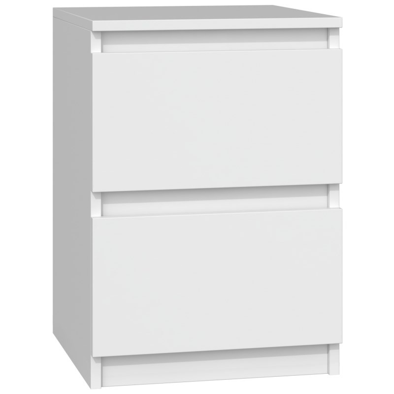 Top E Shop öökapp M2 BIEL nightstand/bedside table 2 drawers valge