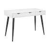 H4Y Kirjutuslaud NEPTUN 3 sahtliga, 110x50xH77cm, materjal: melamiinplaat, värvus: valge, jalad: must metall