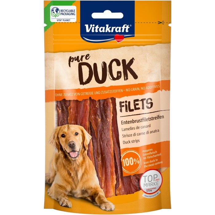 Vitakraft maius koerale Pure Duck Fillets, 80g
