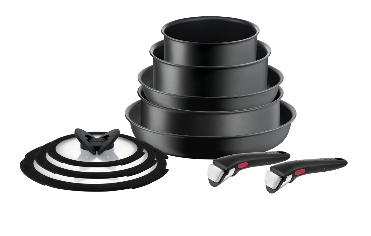 Tefal pottide pannide komplekt Ingenio Ultimate, 10-osaline, must