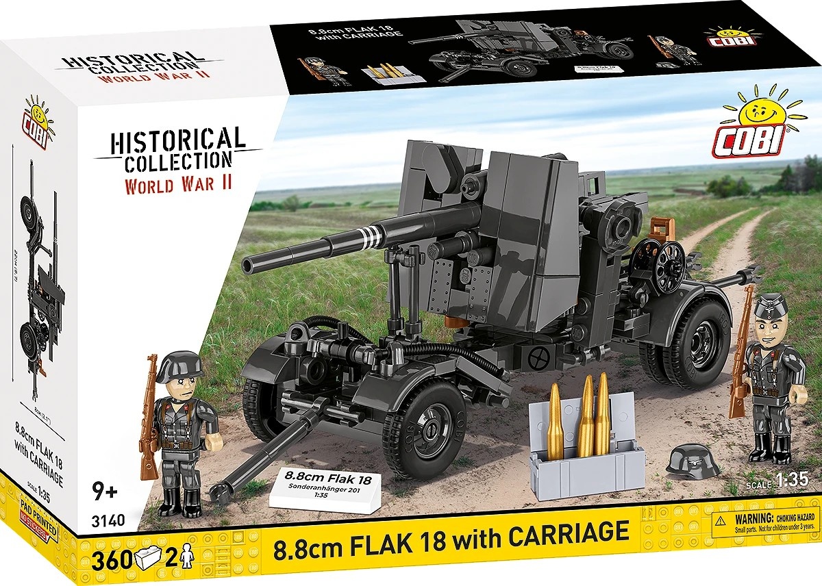 Cobi klotsid Building Blocks 8.8 cm Flak with Trailer (360 pieces)