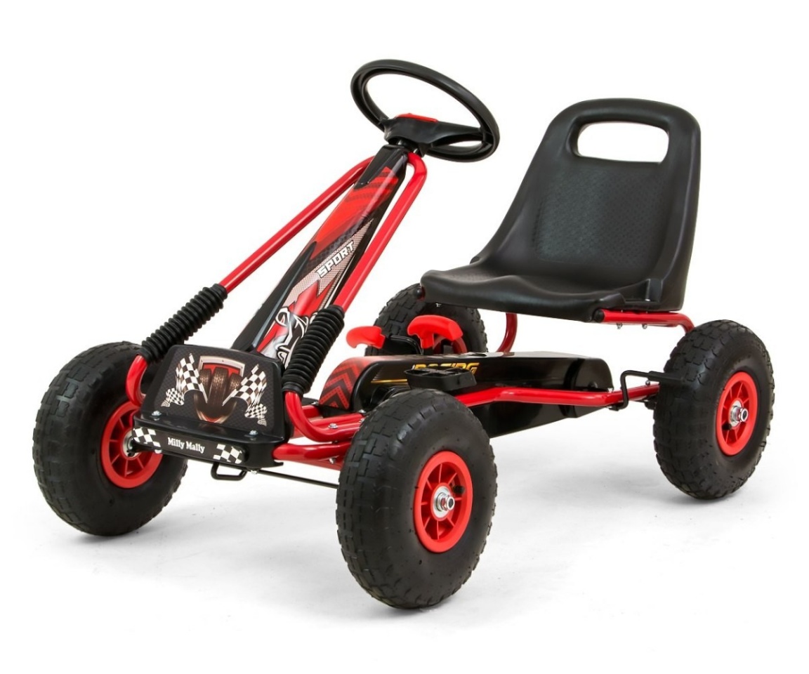 Milly Mally Pedal go-kart Thor punane